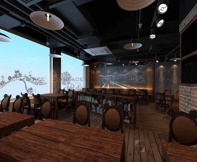 咖啡館裝修效果圖