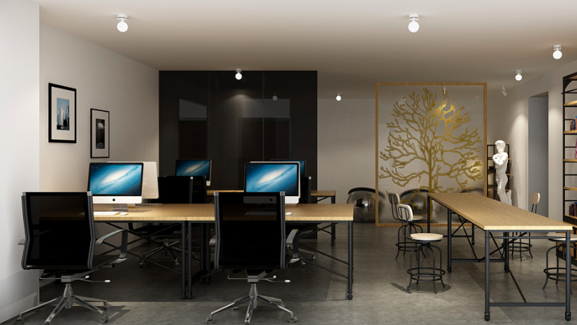 上海靜安區(qū)簡(jiǎn)約風(fēng)藝術(shù)辦公室裝修效果圖