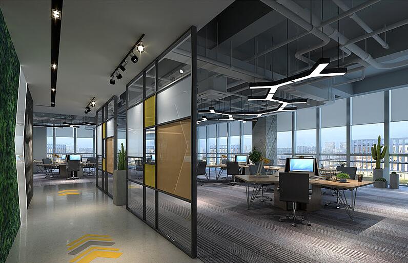 浦東張江互聯(lián)網(wǎng)科技公司辦公室裝修效果圖