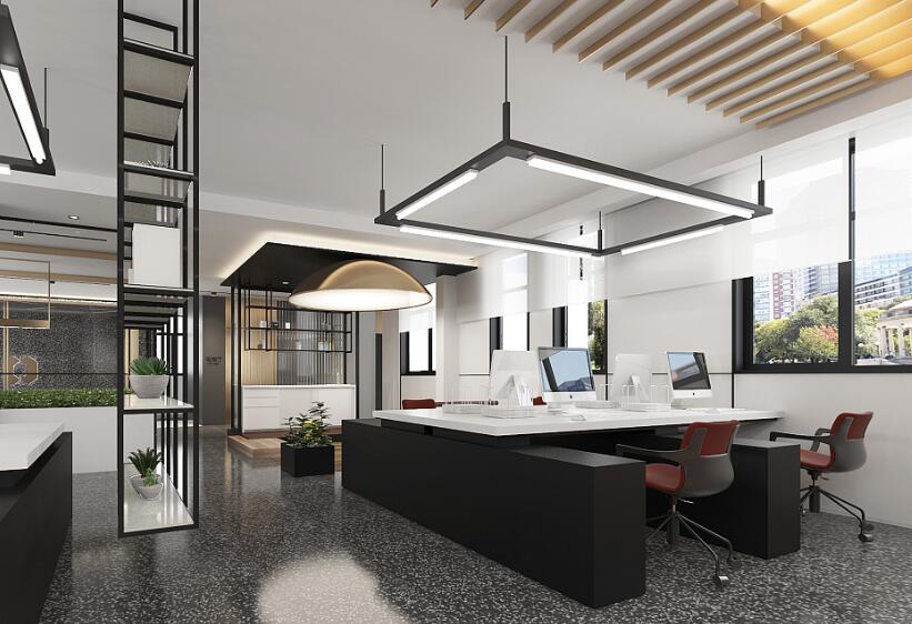 黃浦區(qū)2000平集團公司簡約風(fēng)辦公室裝修效果圖