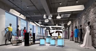 服裝貿(mào)易公司辦公室裝修效果圖