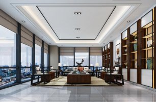 中式老板辦公室裝修