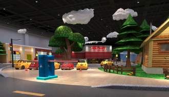 兒童汽車體驗館效果圖