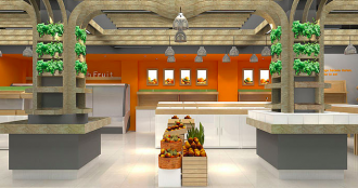 上海市嘉定區(qū)真南路水果店裝修效果圖