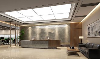 長(zhǎng)寧區(qū)凌空soho大樓500平辦公室裝修效果圖