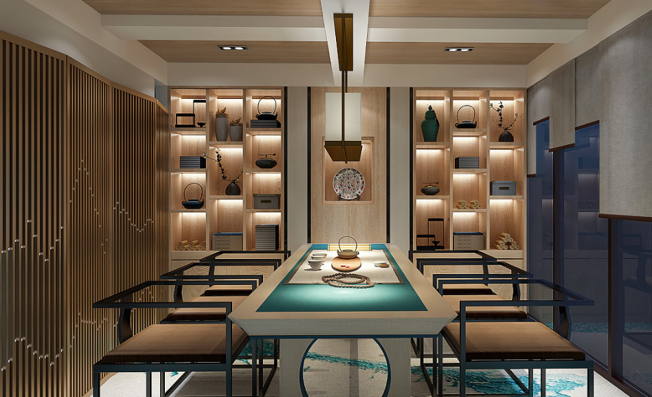 上海靜安區(qū)陶瓷藝術(shù)品公司辦公室裝修效果圖