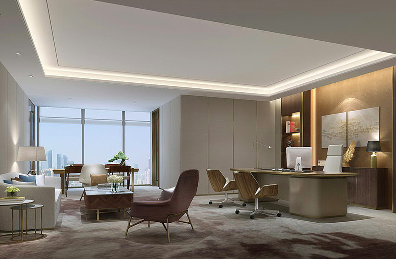 虹口區(qū)中信廣場(chǎng)集團(tuán)公司辦公室裝修效果圖