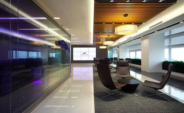 長(zhǎng)寧區(qū)凌空soho辦公室裝修效果圖