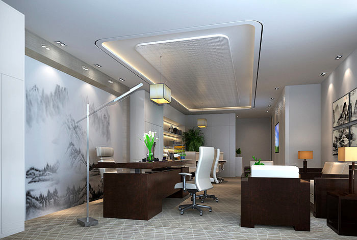 青浦區(qū)虹橋世界中心地產(chǎn)公司辦公室裝修