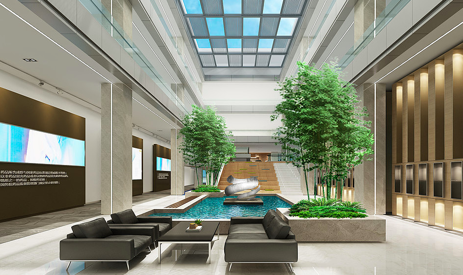 商業(yè)管理公司辦公室裝修效果圖