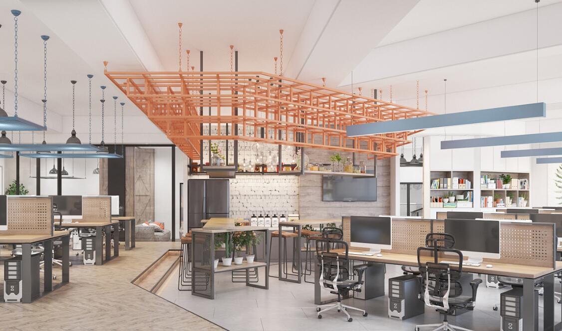 長(zhǎng)寧區(qū)輕工業(yè)風(fēng)辦公室裝修效果圖