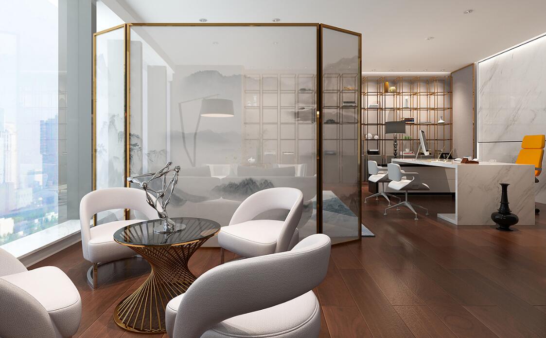 黃浦區(qū)白色系質(zhì)感現(xiàn)代風(fēng)辦公室效果圖