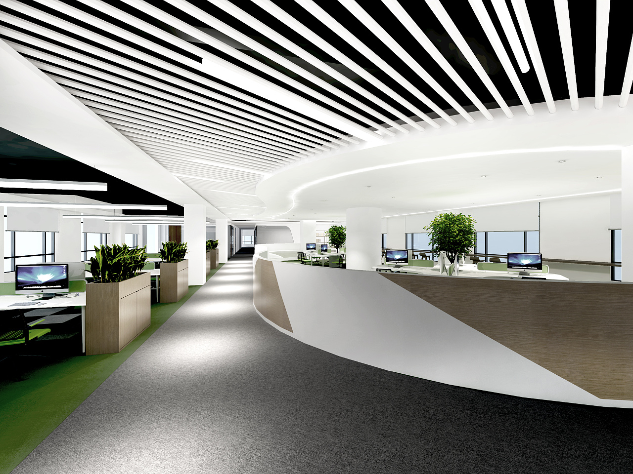 閔行區(qū)浦江科技園集團(tuán)公司總部辦公室裝修效果圖