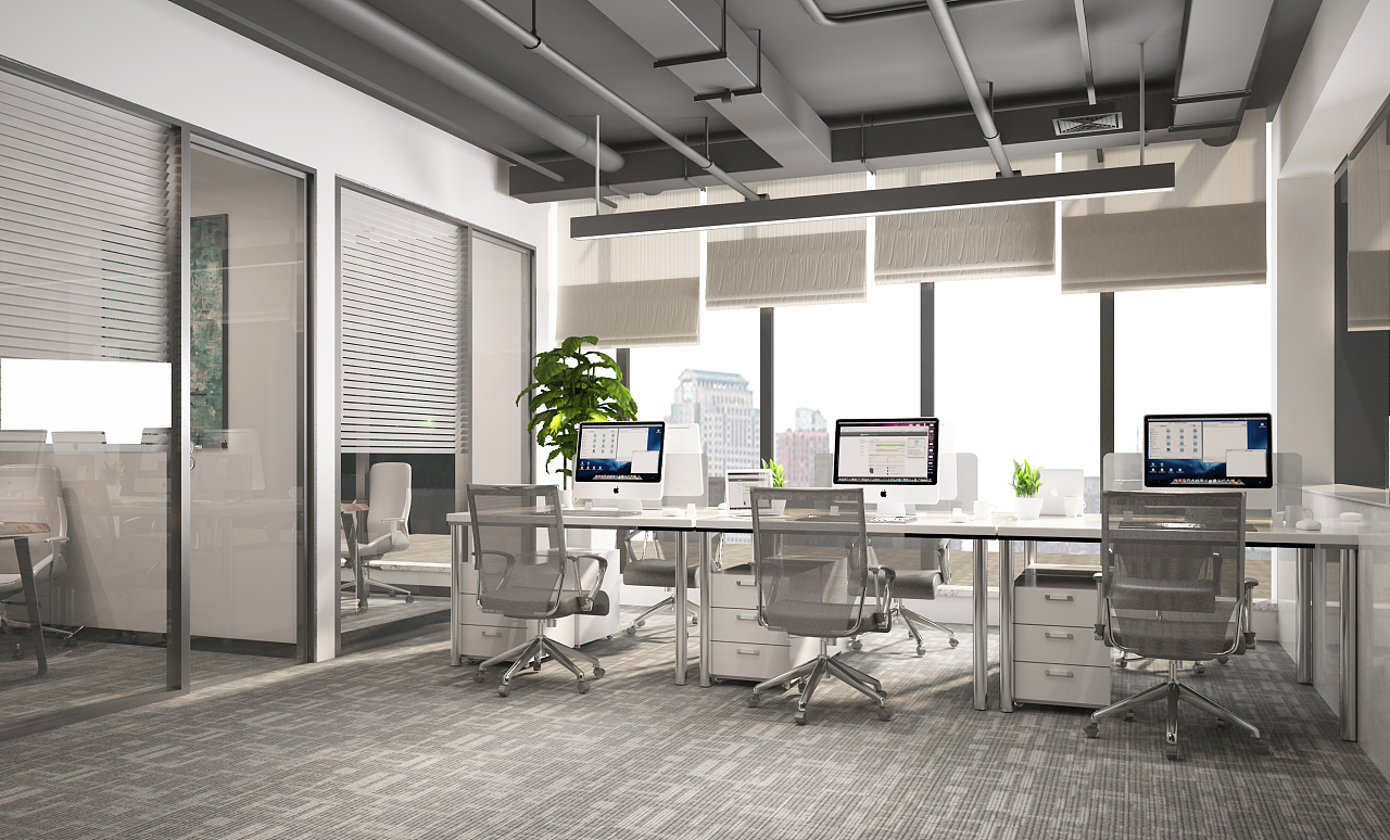虹口區(qū)來(lái)福士財(cái)務(wù)公司辦公室裝修效果圖