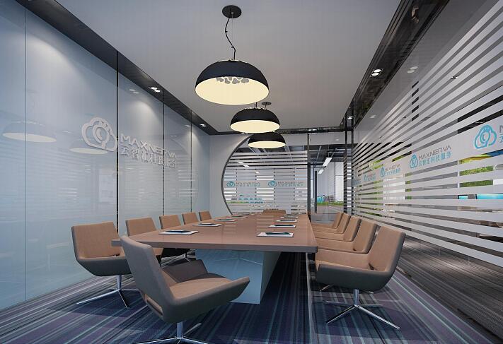 靜安區(qū)云科技公司總部辦公室裝修效果圖