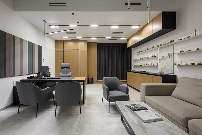 靜安區(qū)嘉里中心現(xiàn)代簡約風辦公室裝修效果圖